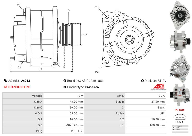 Generaator, AS-PL A6013