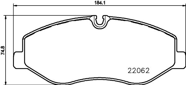 Комплект гальмівних накладок, дискове гальмо, Hella 8DB355021-961