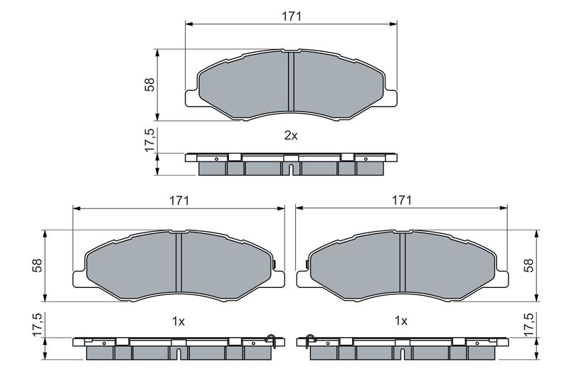BOSCH 0 986 460 068 Brake Pad Set, disc brake