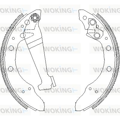 Комплект гальмівних колодок, Woking Z4046.00