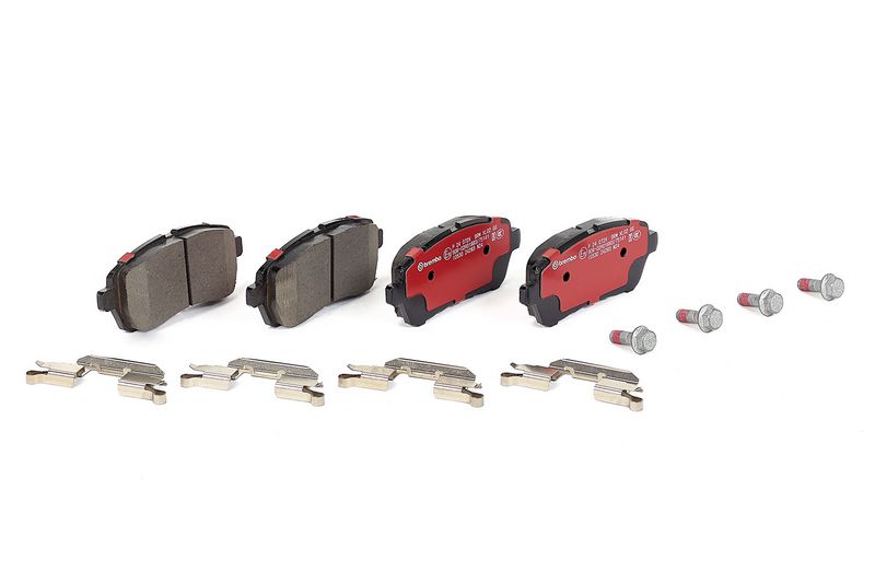 Piduriklotsi komplekt, ketaspidur, BREMBO P 24 072X
