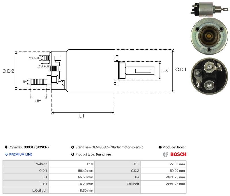 AS-PL SS0018(BOSCH) Solenoid Switch, starter