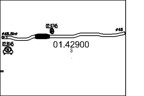 MTS kipufogócső 01.42900