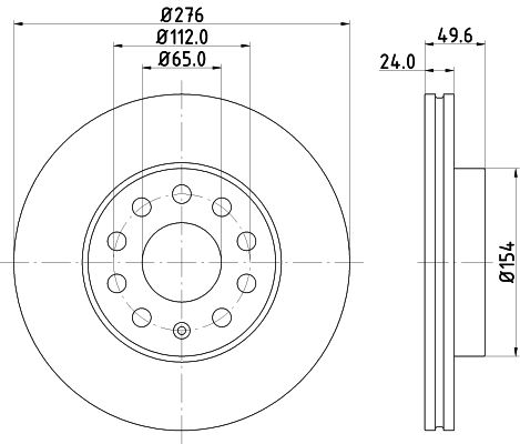 HELLA PAGID 8DD 355 122-721 Brake Disc