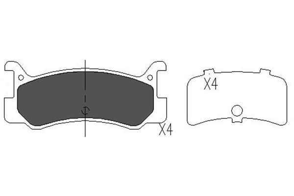 Комплект гальмівних накладок, дискове гальмо, Kavo Parts KBP-4535