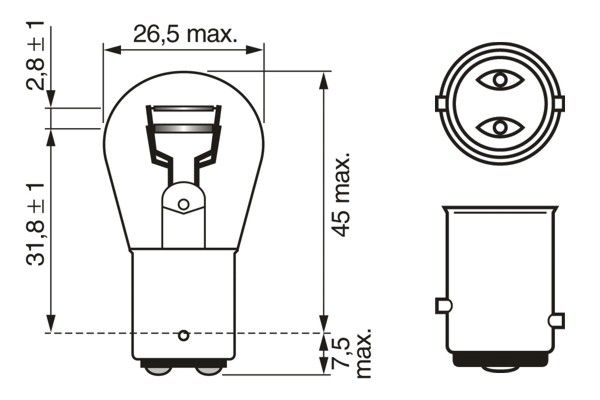 BOSCH 1 987 301 055 Bulb, direction indicator