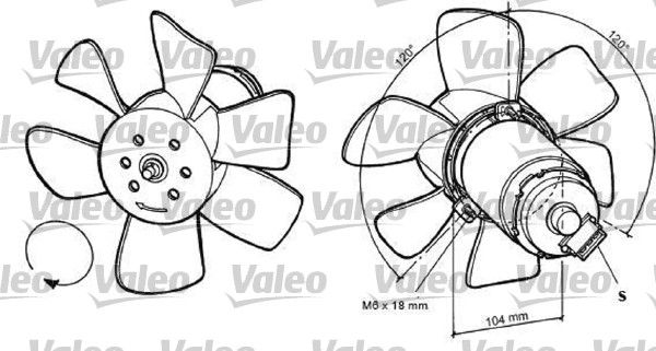 VALEO ventilátor, motorhűtés 696031