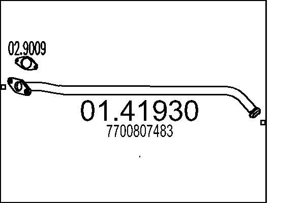 MTS kipufogócső 01.41930