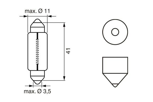 BOSCH 1 987 302 210 Bulb, interior light