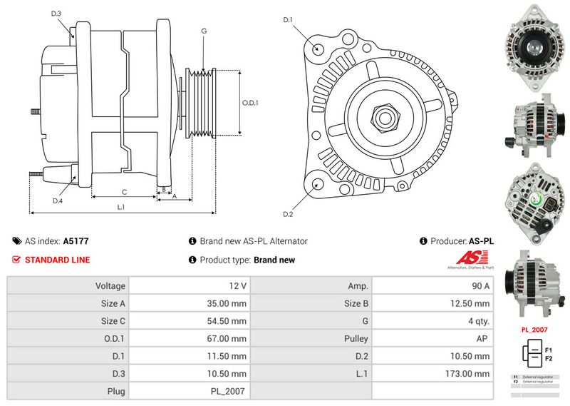 AS-PL A5177 Alternator