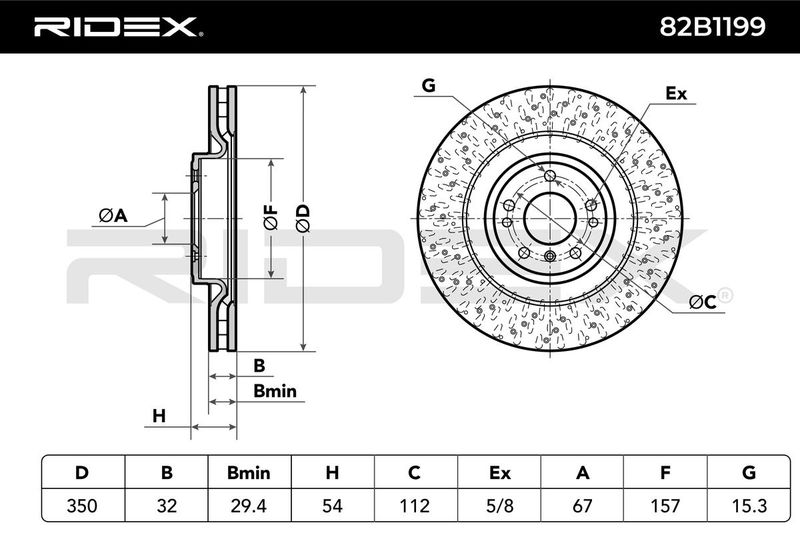 спирачен диск RIDEX
