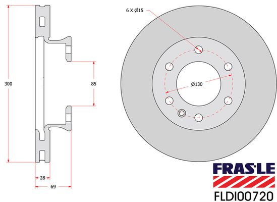 Brzdový kotouč FLDI00720
