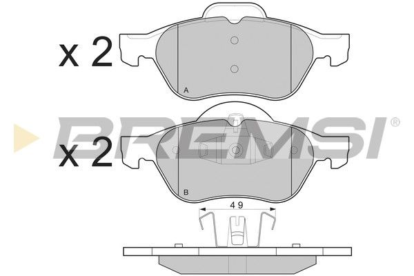 Тормозные колодки пер. Renault Megane/Scenic/Clio 02-(ATE)