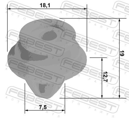 FEBEST 88570-047 Retaining Clip, door panel