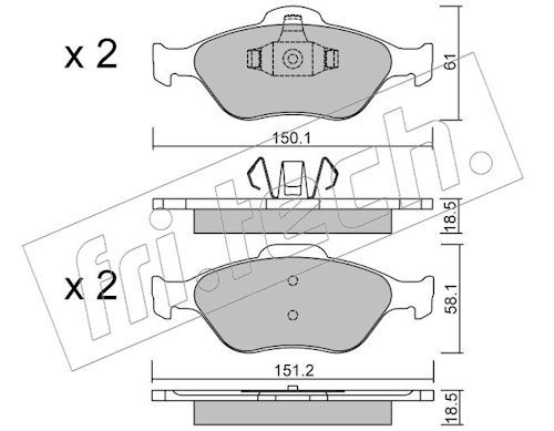 fri.tech. 325.0 Brake Pad Set, disc brake