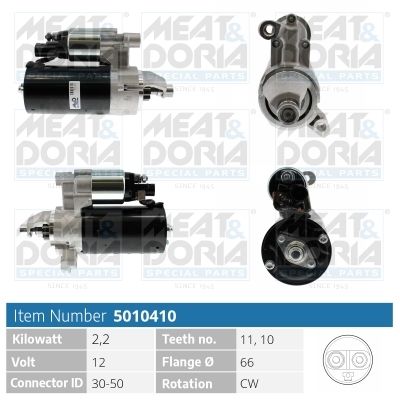 MEAT & DORIA Startmotor / Starter 5010410