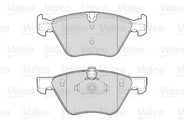 Комплект гальмівних накладок, дискове гальмо, Valeo 301640