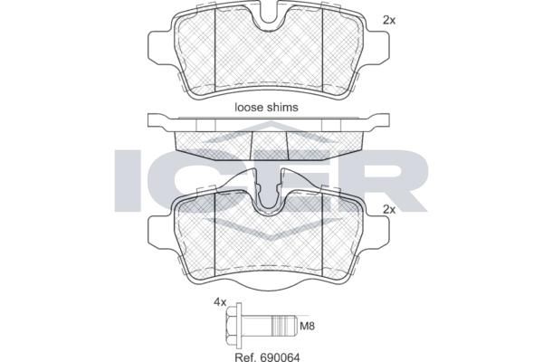 ANDEL 181812 - Brake Pad Set, disc brake