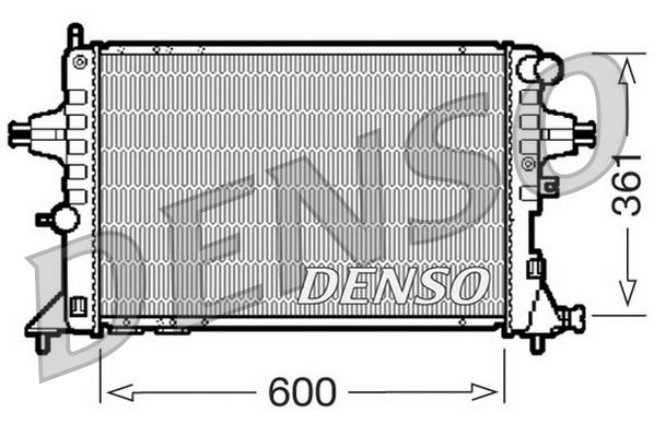 Радіатор, система охолодження двигуна, Denso DRM20084