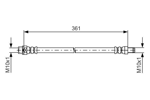 BOSCH BMW шланг тормозной задний MINI 10-