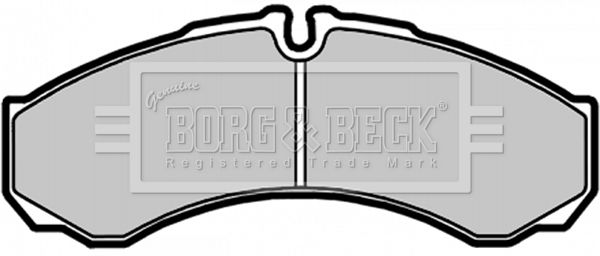 Комплект гальмівних накладок, дискове гальмо, Borg & Beck BBP1554