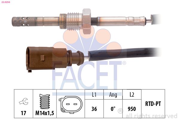 FACET Sensor, uitlaatgastemperatuur 22.0256