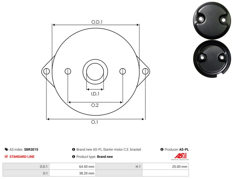 AS-PL SBR3015 Starter Lid, carburettor