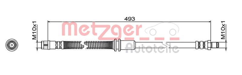 METZGER fékcső 4111482