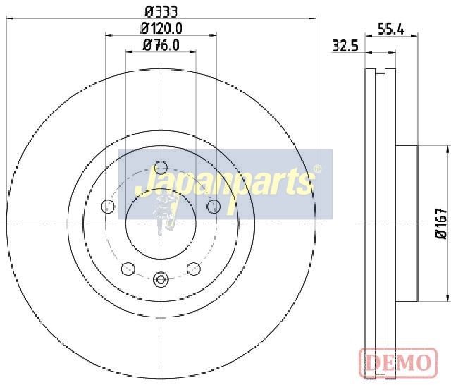 спирачен диск JAPANPARTS