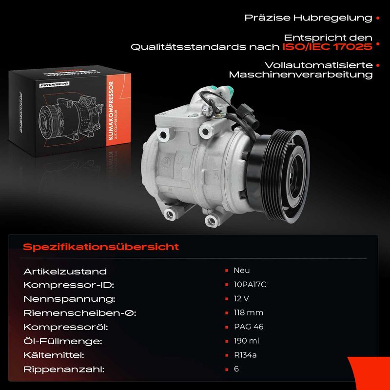 Frankberg 5481FB0051170 Compressor, air conditioning