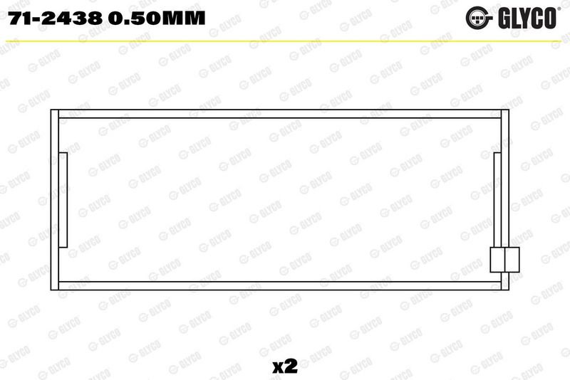 Cuzinet bielă GLYCO 71-2438 0.50mm