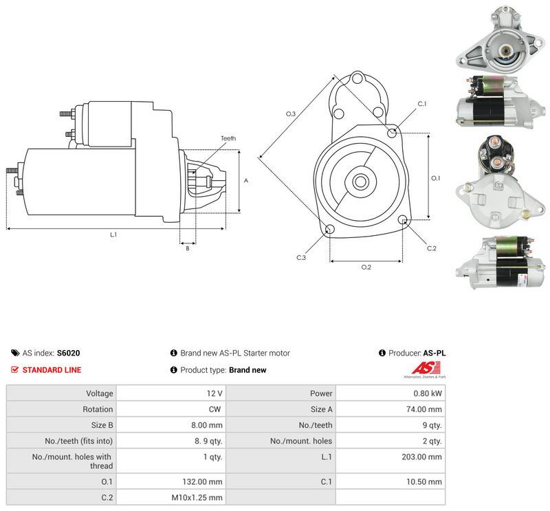 Starter, AS-PL S6020