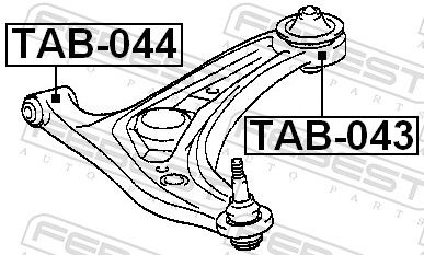 FEBEST TAB-044 Mounting, control/trailing arm