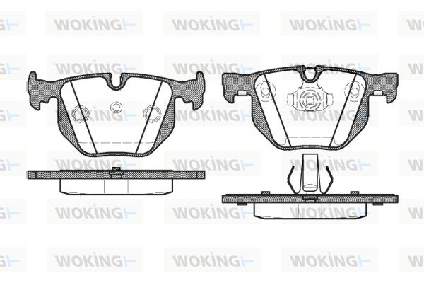 Комплект гальмівних накладок, дискове гальмо, Woking P2813.40