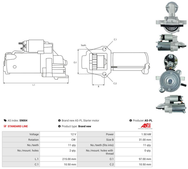 Starter, AS-PL S9004
