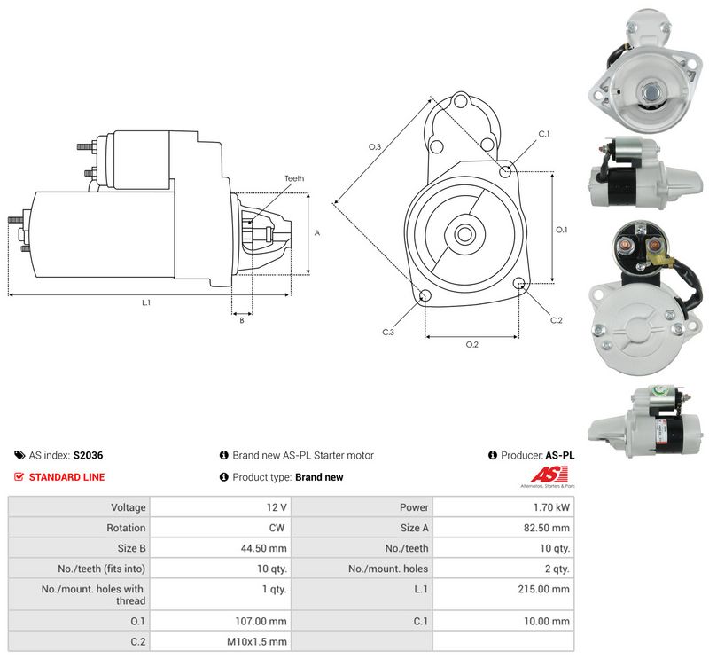 Starter, AS-PL S2036