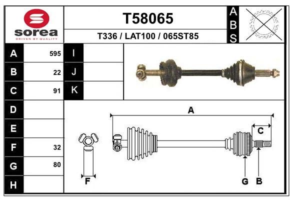 EAI hajtótengely T58065