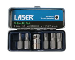 Laser Tools Spline Bit Set 6pc