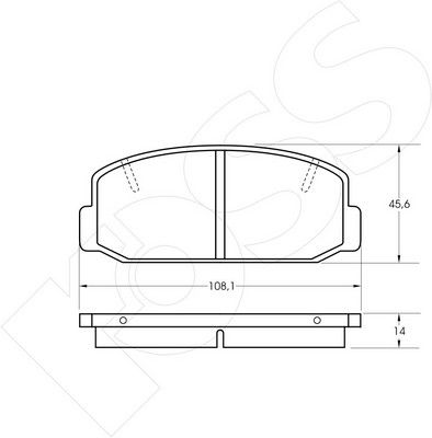 1-GNC R-223 - Brake Pad Set, disc brake