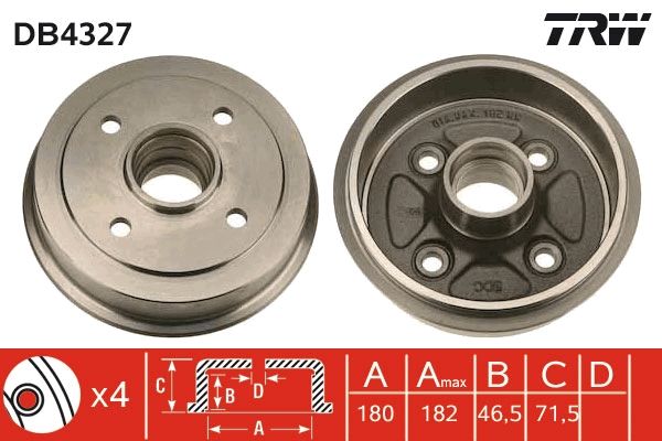 TRW fékdob DB4327