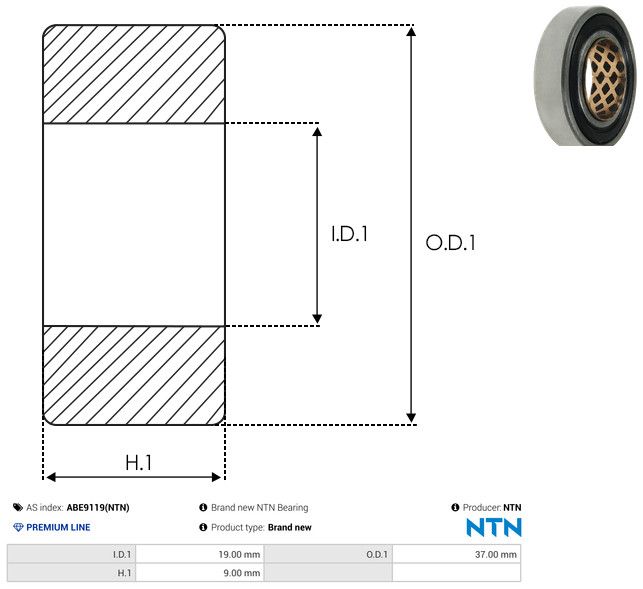 AS-PL ABE9119(NTN) Bearing