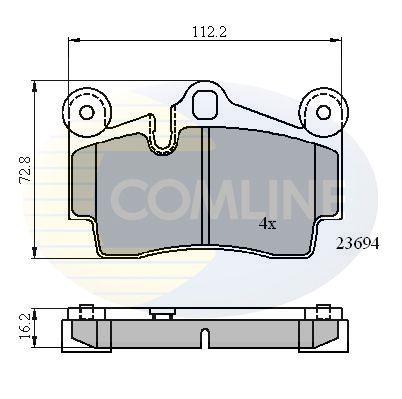 Комплект гальмівних накладок, дискове гальмо, Comline CBP01316