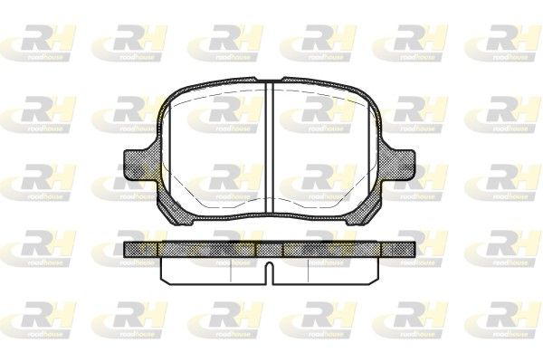 Комплект гальмівних накладок, дискове гальмо, Roadhouse 2621.00