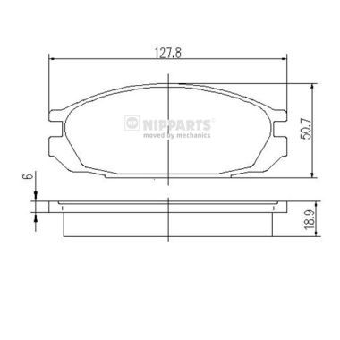 Комплект гальмівних накладок, дискове гальмо, Nipparts J3611032