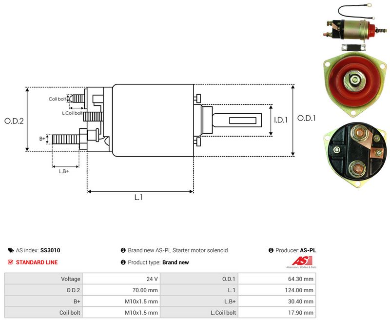 Magnetlülitus, starter, AS-PL SS3010