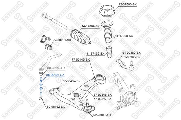 STELLOX 56-00197-SX Link/Coupling Rod, stabiliser bar
