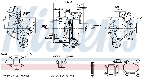 NISSENS 93784 Charger, charging (supercharged/turbocharged)