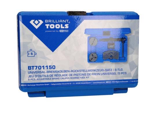 Pöörde-, tagasitõmbetööriistakomplekt, pidurisadulakolb, KS TOOLS BT701150
