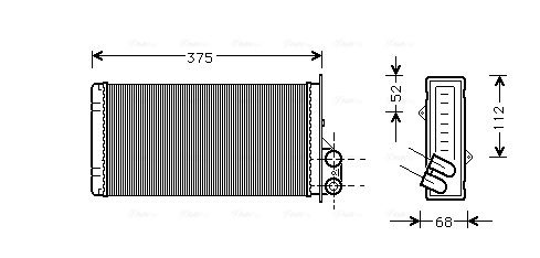 AVA QUALITY COOLING Hőcserélő, belső tér fűtés RT6226