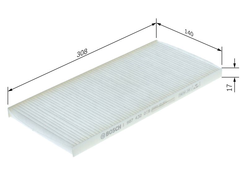 1987432019 BOSCH Filtro, Aria abitacolo 
